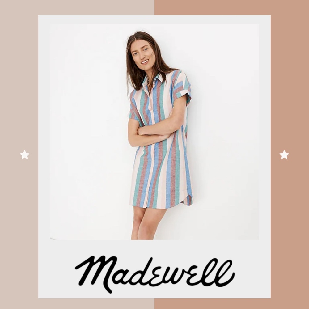 Madewell Central Shirtdress in Flagstaff Stripe (M)